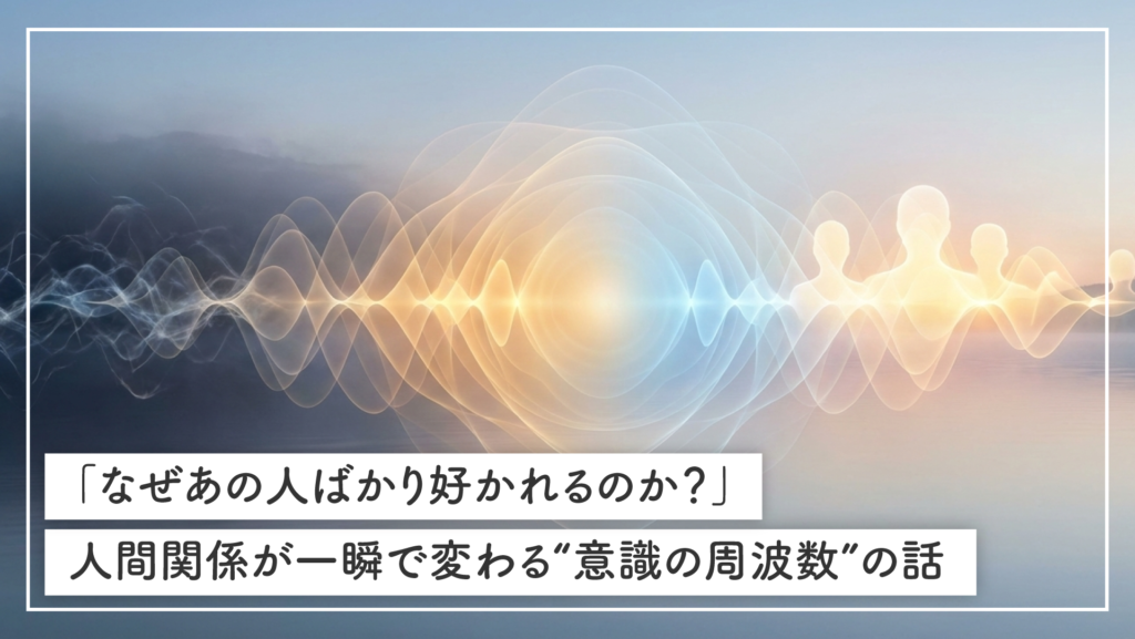 「なぜあの人ばかり好かれるのか？」人間関係が一瞬で変わる“意識の周波数”の話