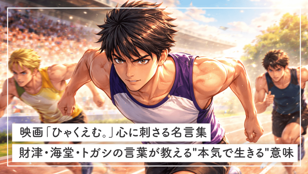 映画「ひゃくえむ。」心に刺さる名言集｜財津・海堂・トガシの言葉が教える"本気で生きる"意味