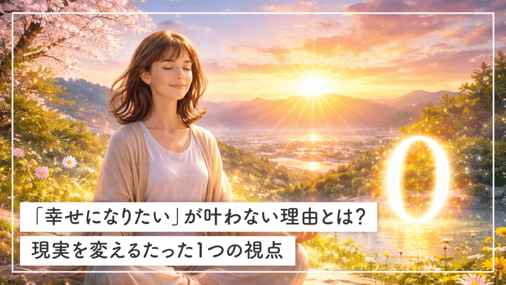 【0 Rei】「幸せになりたい」が叶わない理由とは？現実を変えるたった1つの視点