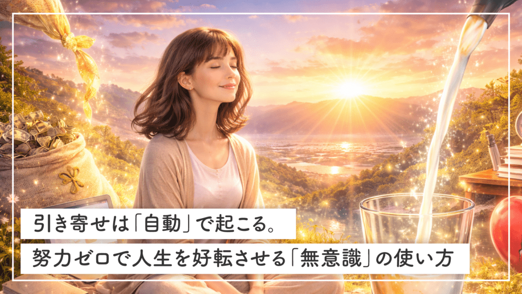 引き寄せは「自動」で起こる。努力ゼロで人生を好転させる「無意識」の使い方